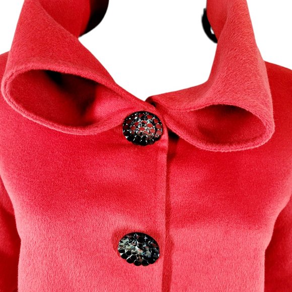 Oscar de la Renta Short Red Wool Jacket - Picture 6 of 8